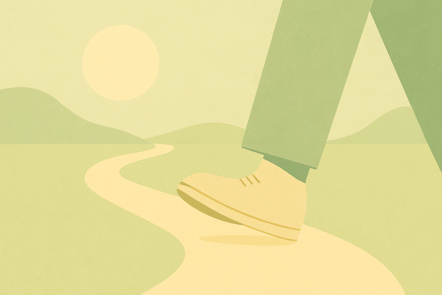 Abstract image representing starting a journey