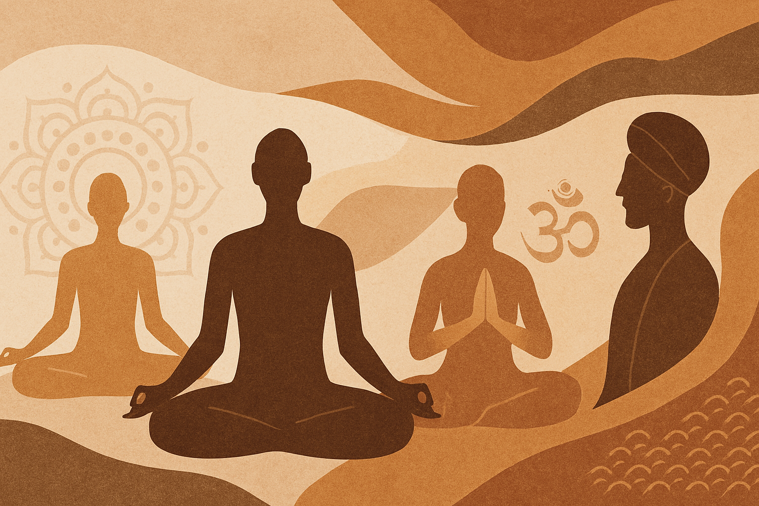 Abstract image representing diverse meditation traditions