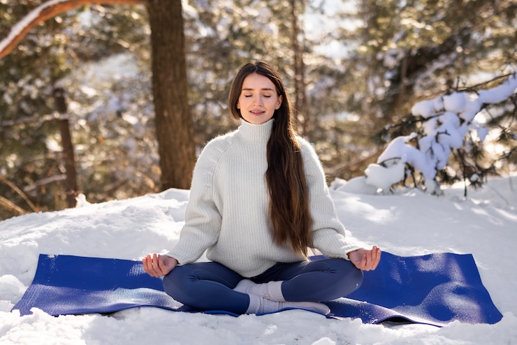 Tranquil Spring Meditation Scene