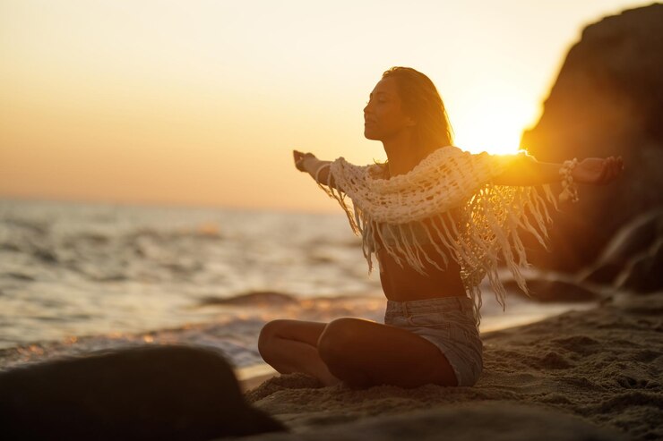 Tranquil Summer Meditation Scene